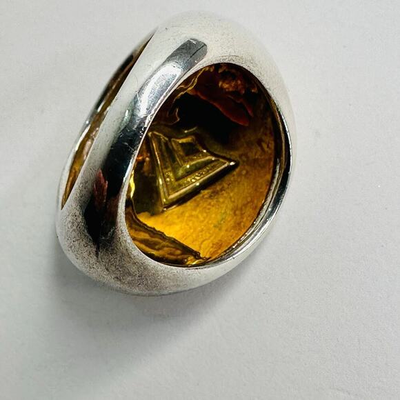 Silpada Sterling Silver Timber Bronze Dome Ring - Picture 6 of 9